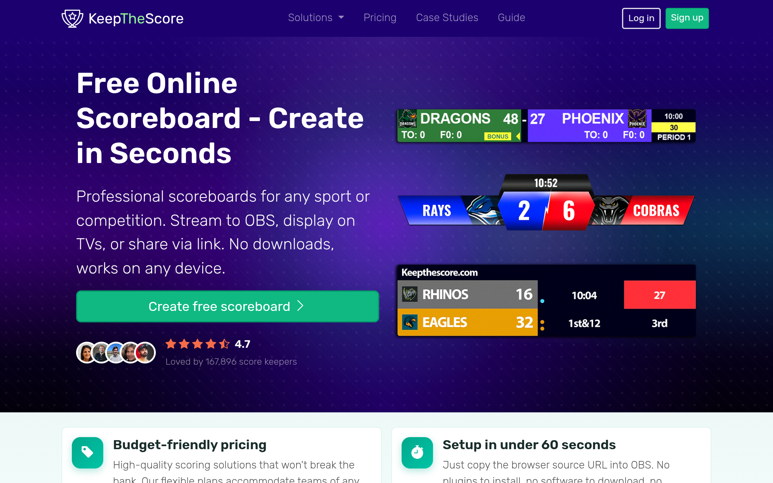 Free Online Scoreboard screenshot – image 1